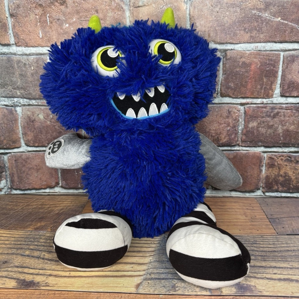BAB Build-A-Bear Monster Mixter Blue Plush Toy Interchangeable Limbs Retired